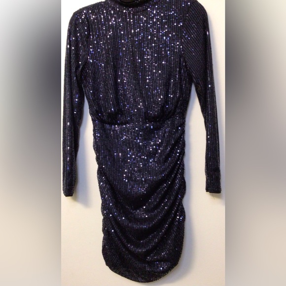 Eilly bazar navy sequin backless dress size XS - Picture 2 of 7